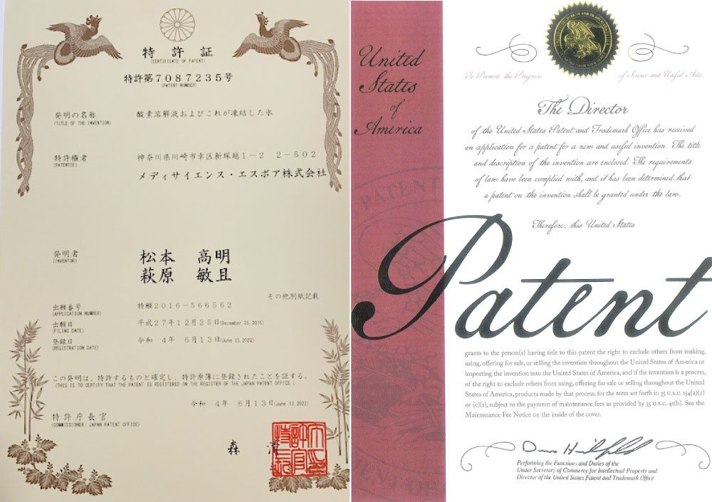 United States patent certificate